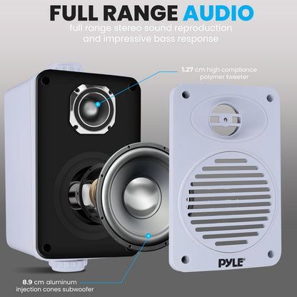 2-Way Indoor/Outdoor Speaker System-PDWR35WT.2