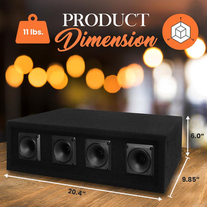 4 Way DJ Speaker System Full Range Audio 4 Horn Piezo Tweeters
