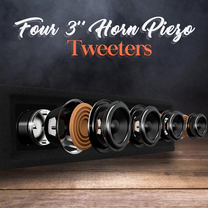 4 Way DJ Speaker System Full Range Audio 4 Horn Piezo Tweeters