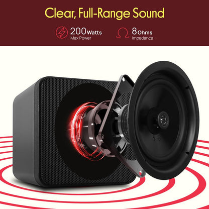 4 Mini Cube Bookshelf Speakers