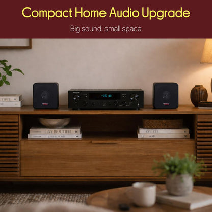 4 Mini Cube Bookshelf Speakers