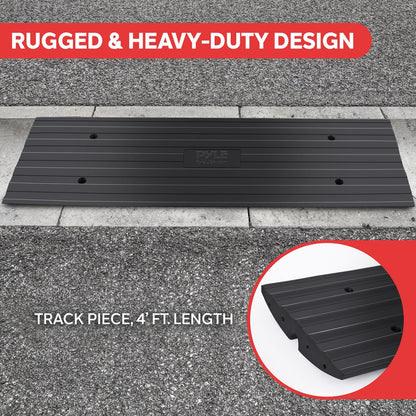 Driveway Curb Ramps 11000lb Capacity Heavy Duty Rubber 4ft 2pc Set
