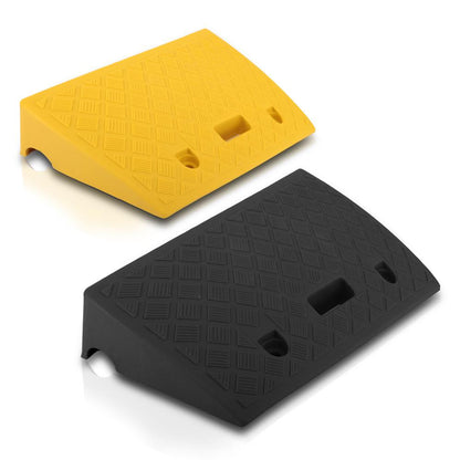Portable Curb Ramps 6600 lbs Capacity Heavy Duty Plastic 2PC Set