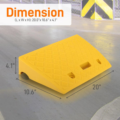 Portable Curb Ramps 6600 lbs Capacity Heavy Duty Plastic 2PC Set