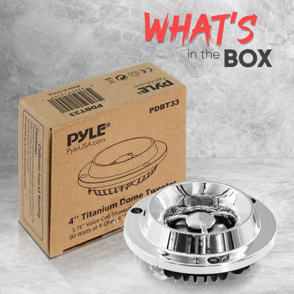 4 Titanium Car Tweeter 200W Enhanced Sound Plastic Frame
