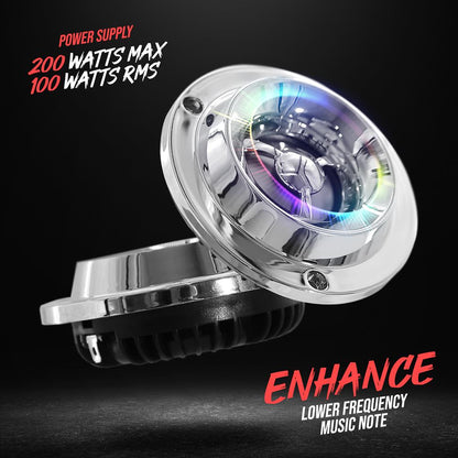 4 Titanium Car Tweeter 200W Enhanced Sound Plastic Frame