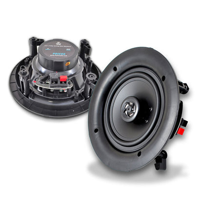 6.5 Ceiling Speakers 200W Flush Mount Polymer Tweeter White