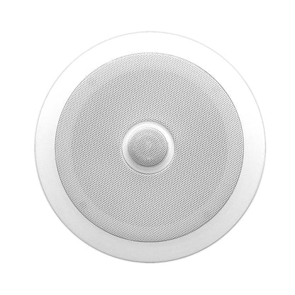 8 Ceiling Speakers Pair 300W Directable Tweeter Flush Mount White