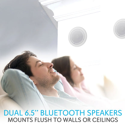 6.5 Bluetooth Ceiling Speakers 200W Flush Mount Polypropylene Cone