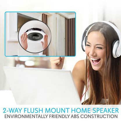 6.5 Bluetooth Ceiling Speakers 200W Flush Mount Polypropylene Cone