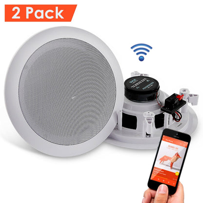 6.5 Bluetooth Ceiling Speakers 200W Flush Mount Polypropylene Cone