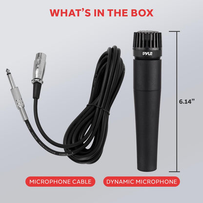 Dynamic Handheld Microphone High Output Built-in Pop Filter Rugged Design
