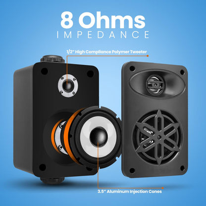 2-Way Indoor/Outdoor Speaker System-PDWR35BK