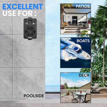 2-Way Indoor/Outdoor Speaker System-PDWR35BK