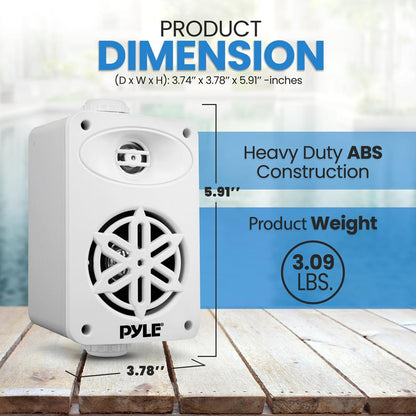 2-Way Indoor/Outdoor Speaker System-PDWR35WT
