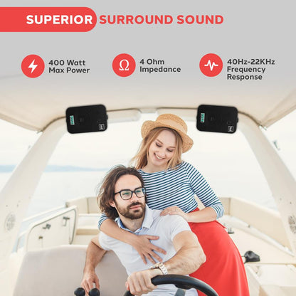 Waterproof Outdoor Speaker System 5.25 Woofer Heavy Duty Black