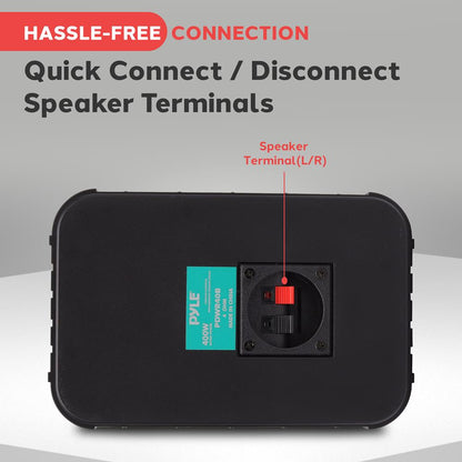 Waterproof Outdoor Speaker System 5.25 Woofer Heavy Duty Black
