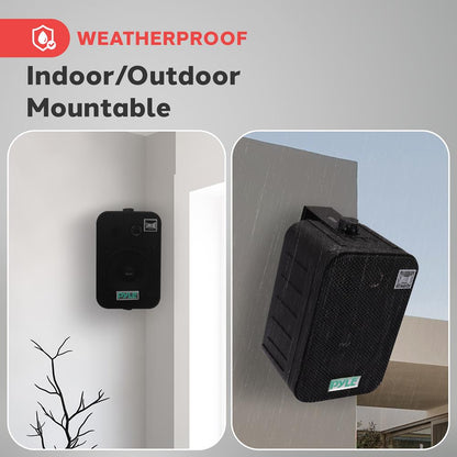 Waterproof Outdoor Speaker System 5.25 Woofer Heavy Duty Black