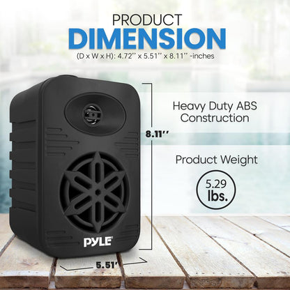 2-Way Indoor/Outdoor Speaker System-PDWR45BK