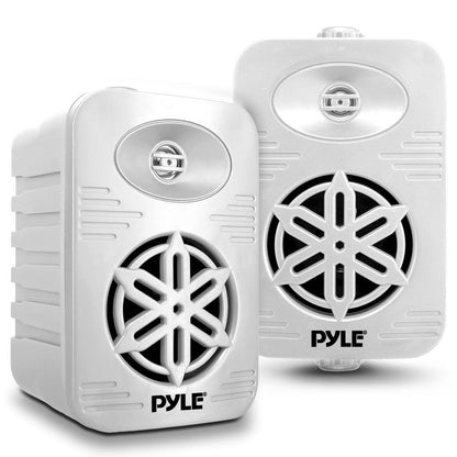 Indoor/Outdoor Speakers 300W Waterproof 4 2-Way Polymer Tweeter White