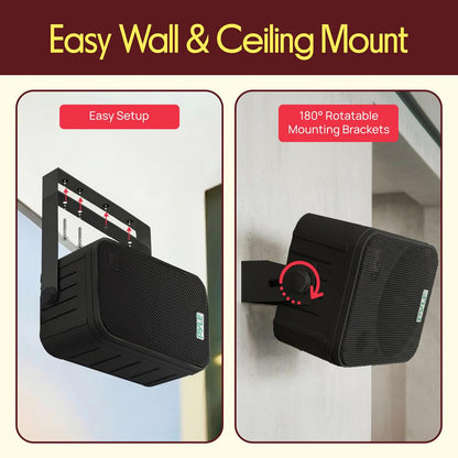 2-Way Speaker System 500W Waterproof Aluminum Woofer