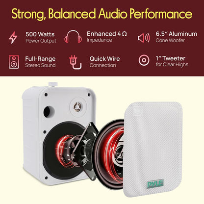 6.5 Indoor/Outdoor Wall Mount Speakers