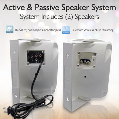 Outdoor Bluetooth Speaker System 800W Waterproof White