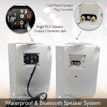Outdoor Bluetooth Speaker System 800W Waterproof White