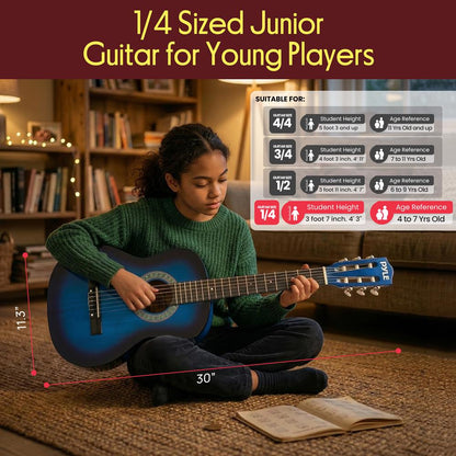 Beginners 6-String Acoustic Guitar Kit-PGAKT30BL