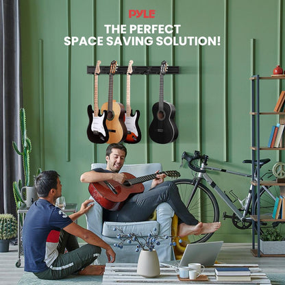 Guitar Wall Mount with 5 Adjustable Hangers 180° Pivot Aluminum