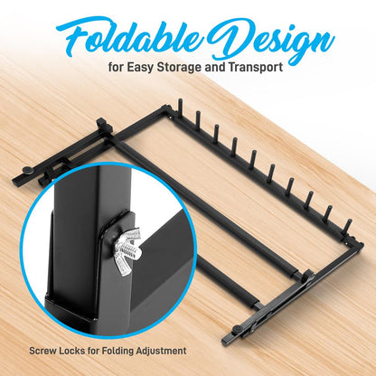 9-Space Foldable Guitar Rack - Secure Storage Metal Foam Padding
