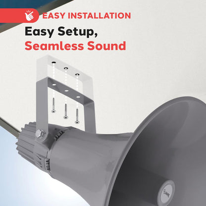 80W Outdoor PA Horn Speaker Aluminum Housing Grey