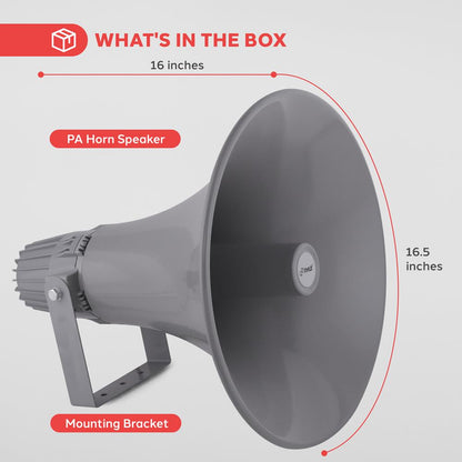 80W Outdoor PA Horn Speaker Aluminum Housing Grey
