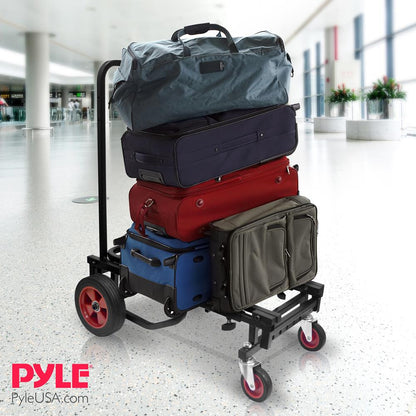 Folding Equipment Cart 8-in-1 Convertible R-Trac Wheels Steel