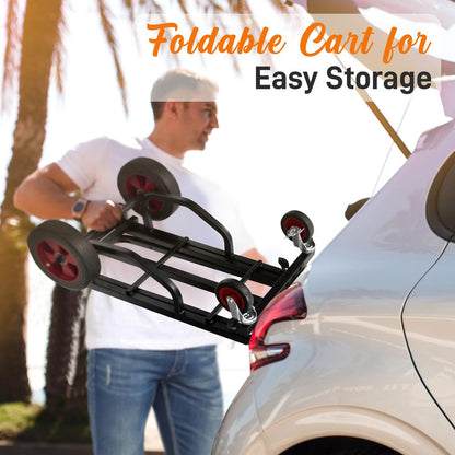 Adjustable 8-in-1 Cart 300 lb Capacity Powder Coated Steel Foldable