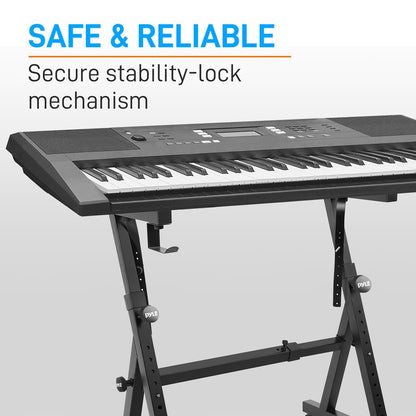 Keyboard Stand Max Stability Steel Construction Adjustable Height