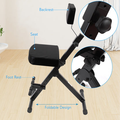 Drum Throne - Comfort Padded Seat Foldable Adjustable Height