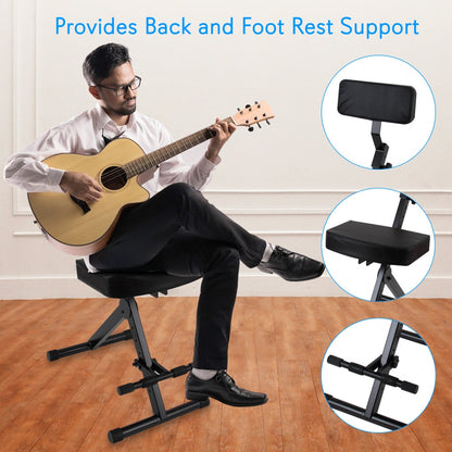 Drum Throne - Comfort Padded Seat Foldable Adjustable Height