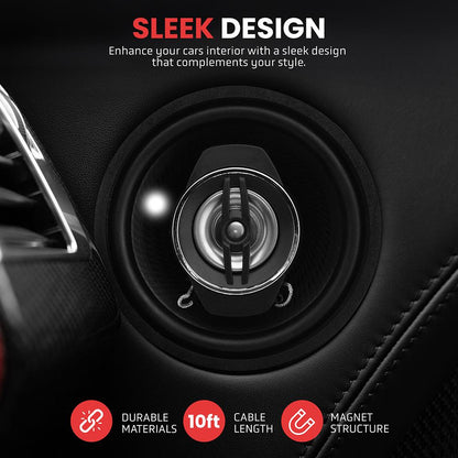 Car Stereo Speakers 120W Low Distortion Coaxial 3.5 Pair