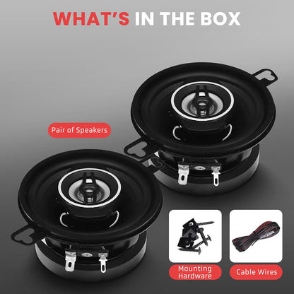 Car Stereo Speakers 120W Low Distortion Coaxial 3.5 Pair