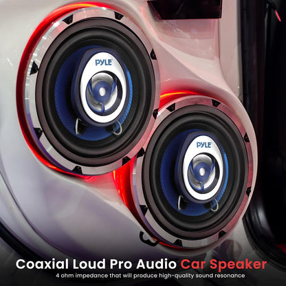 Car Stereo Speakers 120W Low Distortion Blue Poly Cone 3.5 Pair