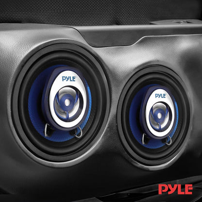 Car Stereo Speakers 120W Low Distortion Blue Poly Cone 3.5 Pair