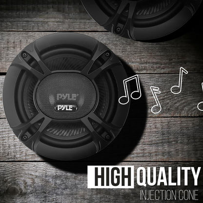 2-Way Car Stereo Speakers 240W Coaxial Low Distortion Black