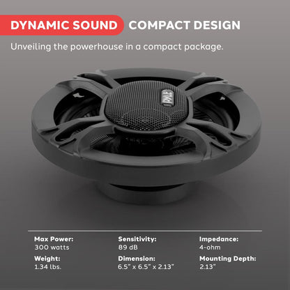 3-Way Car Stereo Speakers 300W Low Distortion 6.5 Triaxial Pair