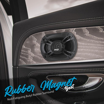 3-Way Car Stereo Speakers 400W Low Distortion 6x8 Black