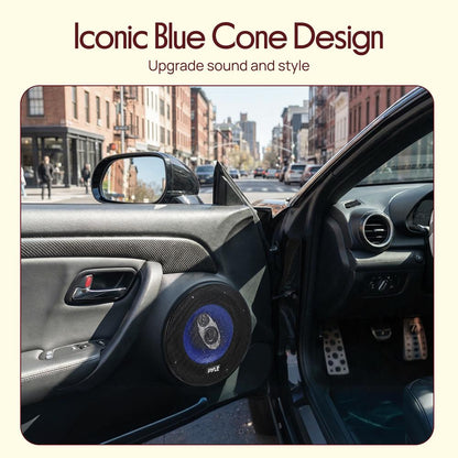 6.5 360W Car Speakers Butyl Rubber Blue Poly Cone