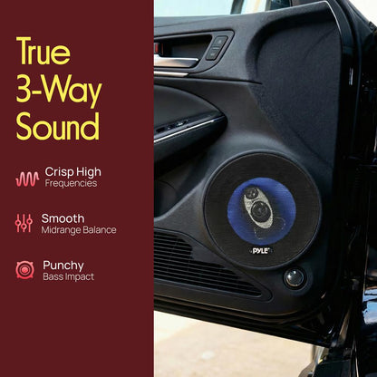 6.5 360W Car Speakers Butyl Rubber Blue Poly Cone