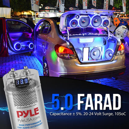 5.0 Farad Car Audio Capacitor Voltage Display Over Voltage Protection