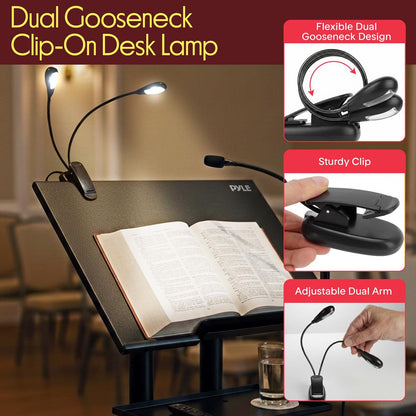 Laptop Lectern Stand with Adjustable Height & Plastic Wheels - PLCTND49