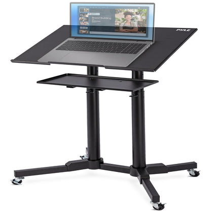Laptop Lectern Stand with Adjustable Height & Rubber Wheels - PLCTND50
